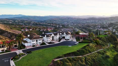 aerial view of luxury california home