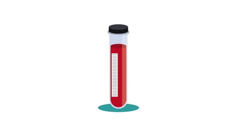 prueba de tubo de laboratorio con sangre