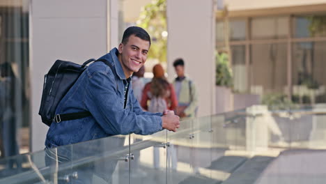 college student on campus