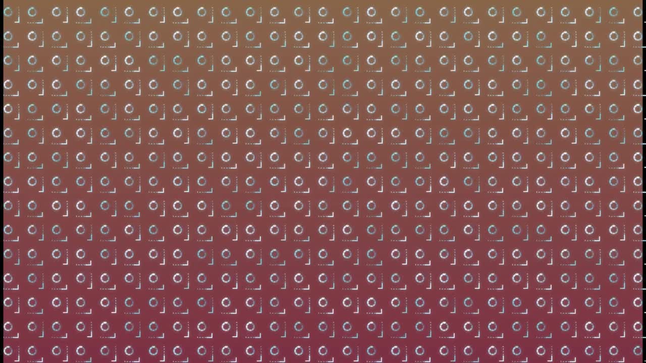 Animation of shapes over red background