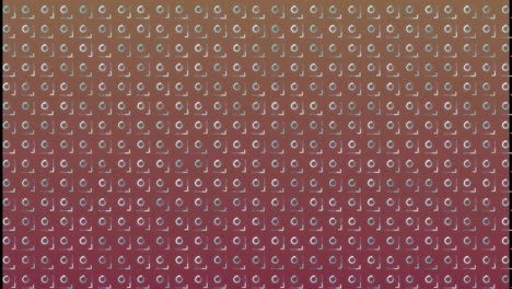 Animation of shapes over red background
