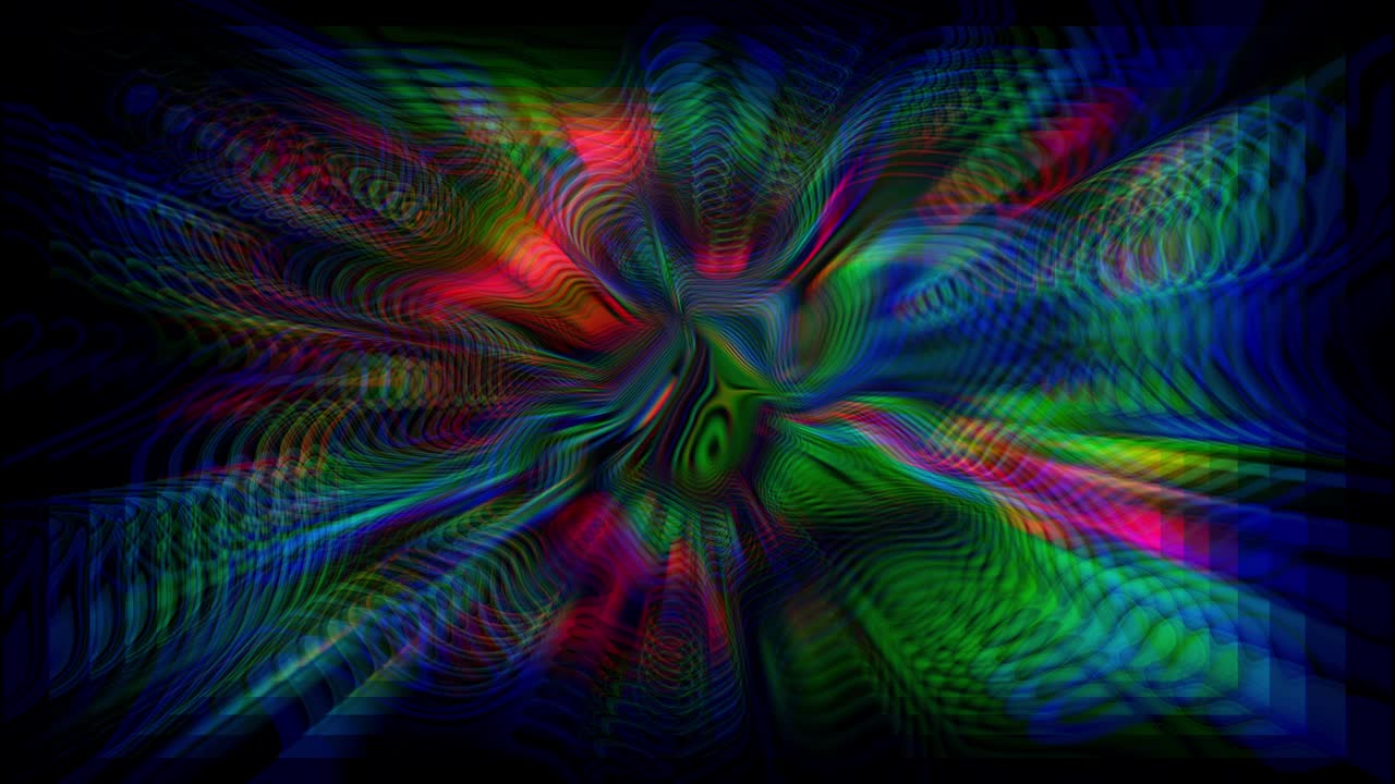 abstracto de fondo de neón multicolor con bucles