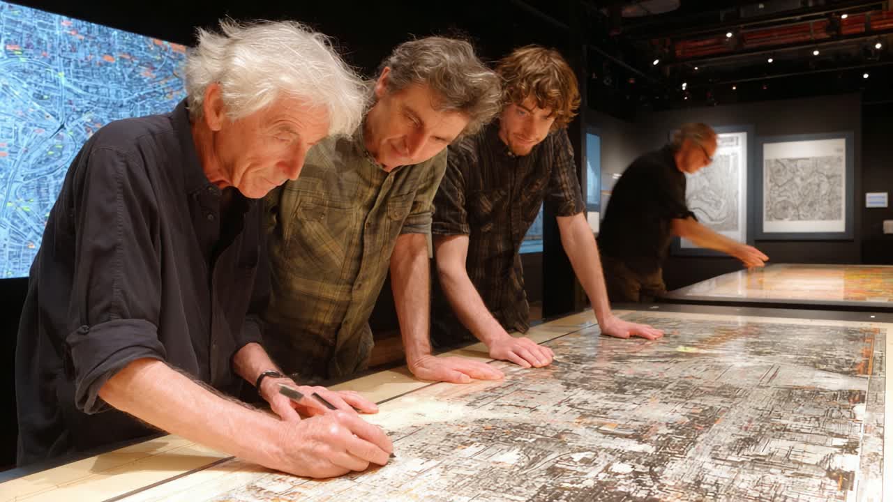 Collaborative Exploration of Detailed Cartography: Artists Engaged in Mapping Techniques and Creative Process in a Contemporary Exhibition Environment