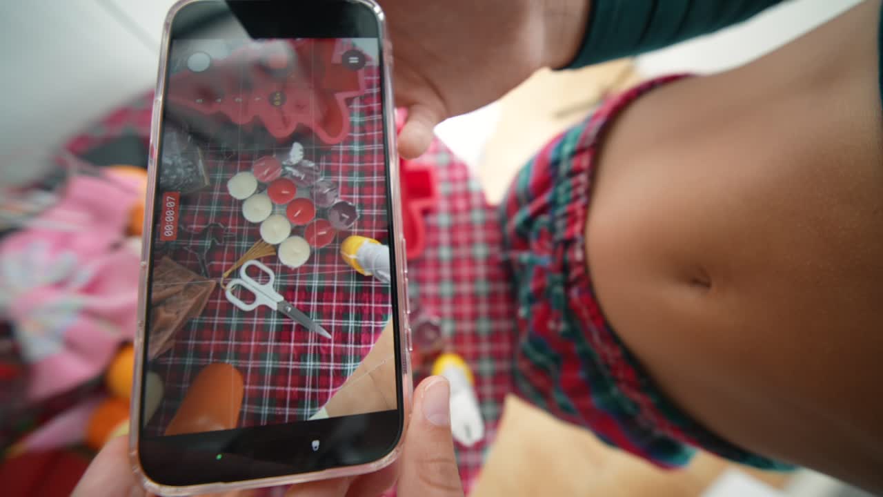 Crafting and filming with a phone