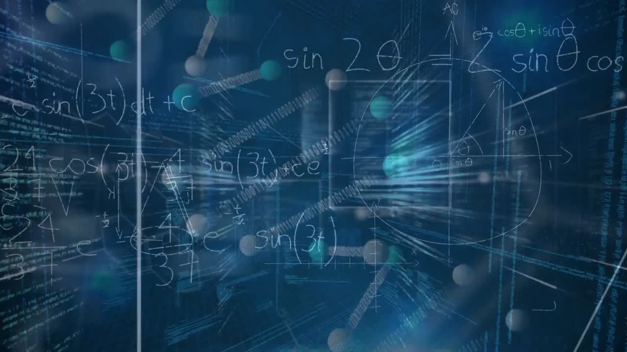 dna와 함께 해군 배경에서 데이터 처리의 애니메이션