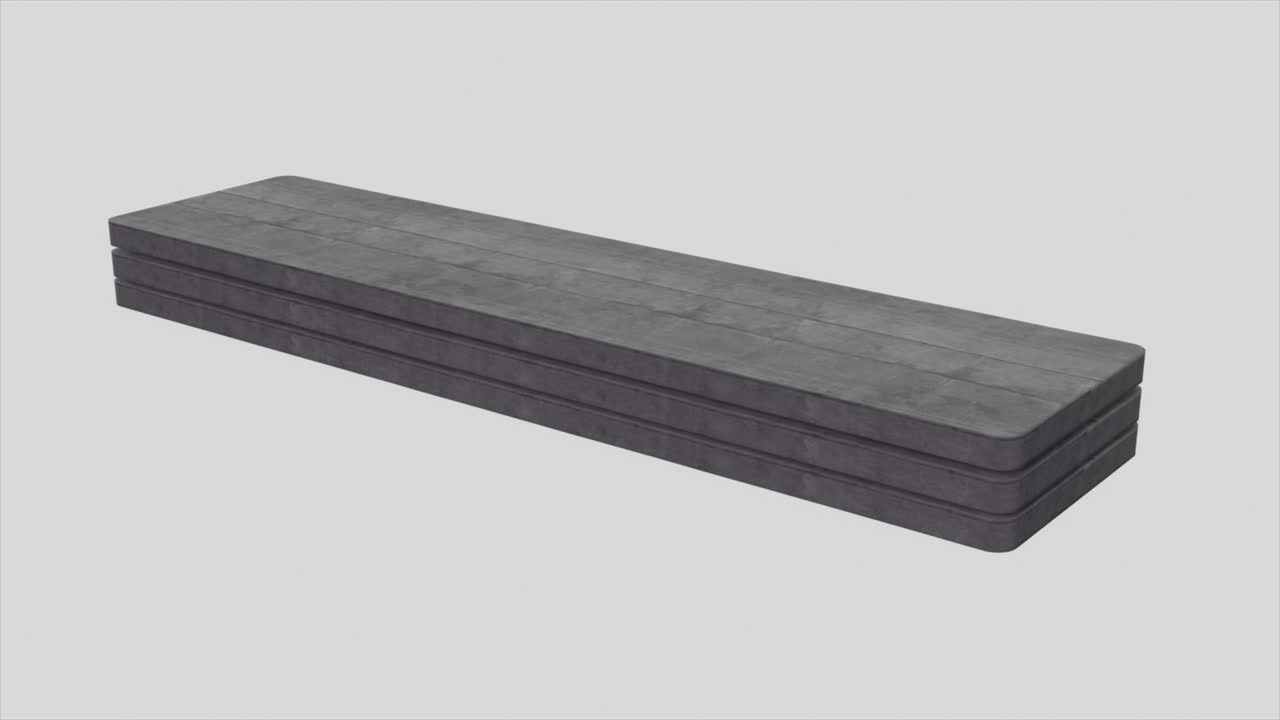 추상적인 3d 렌더링 스택 된 기하학적 모양