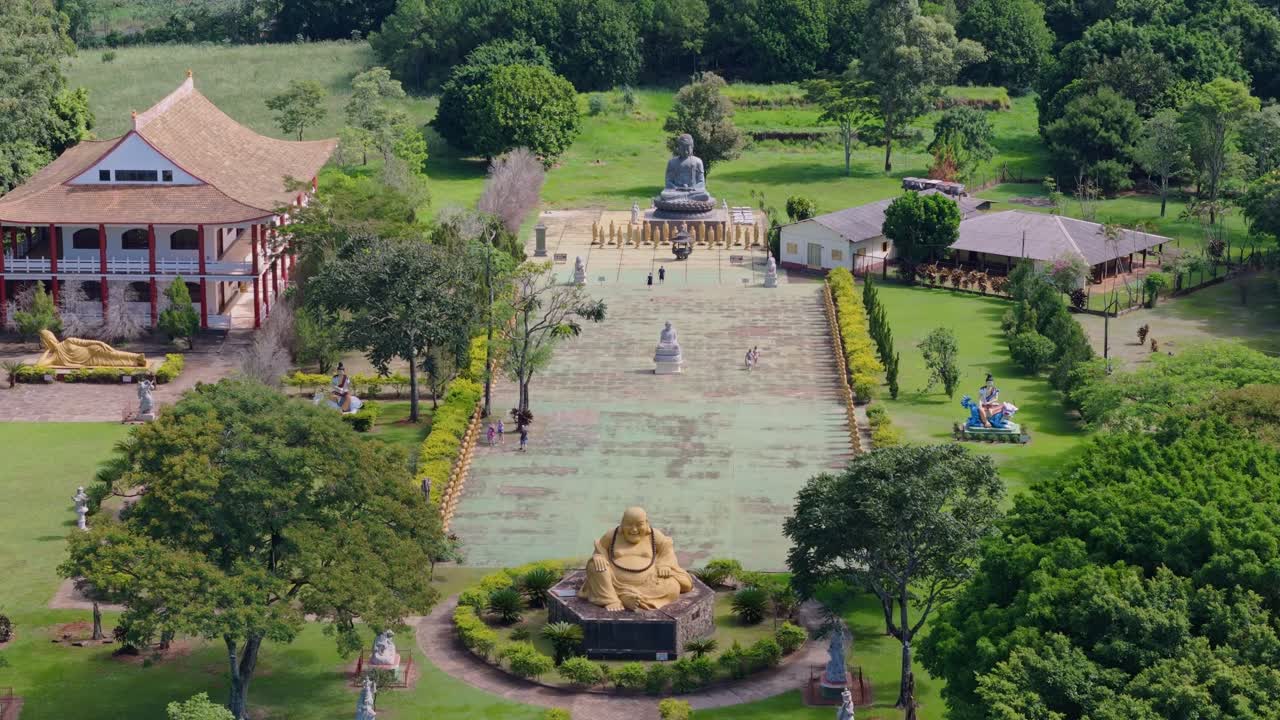 aerial view of the Chen Tien Buddhist Temple in Foz do Iguaçu