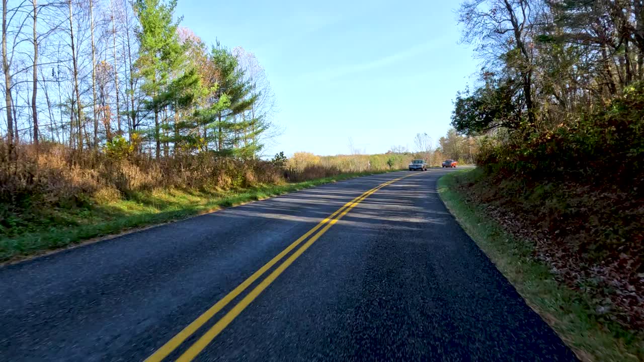 Driving the Blue Ridge Parkway in fall and seeing some classic cars
