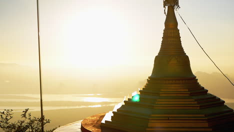 temple at the top of the mountain sunset 60p