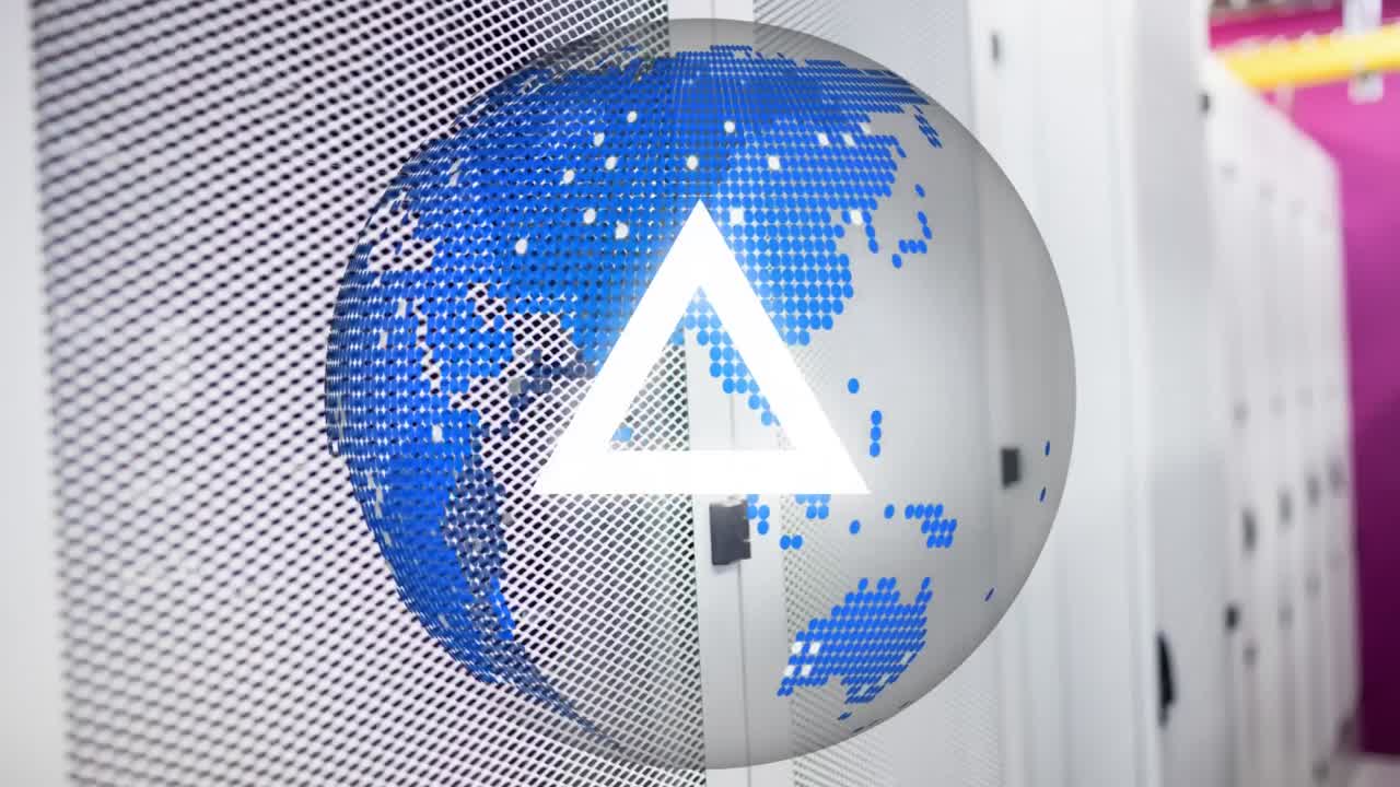 globo terráqueo digital girando contra un fondo de vestuario