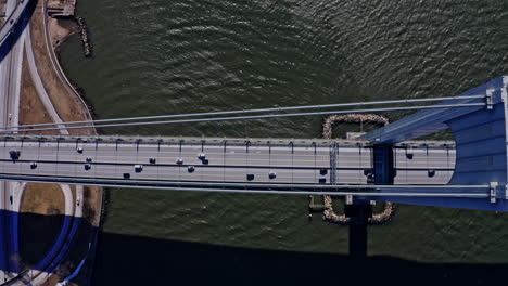 aerial view of the verrazano-narrows bridge
