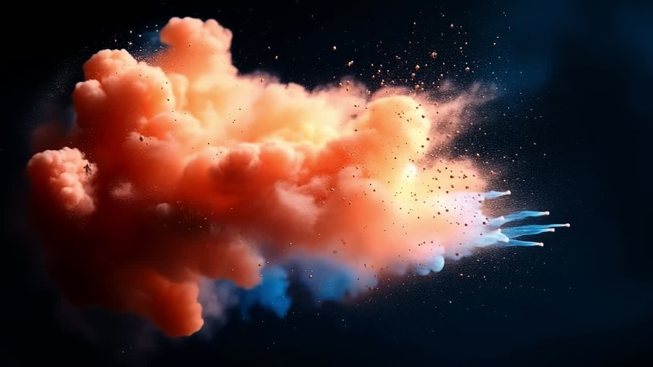 explosión abstractamente colorida