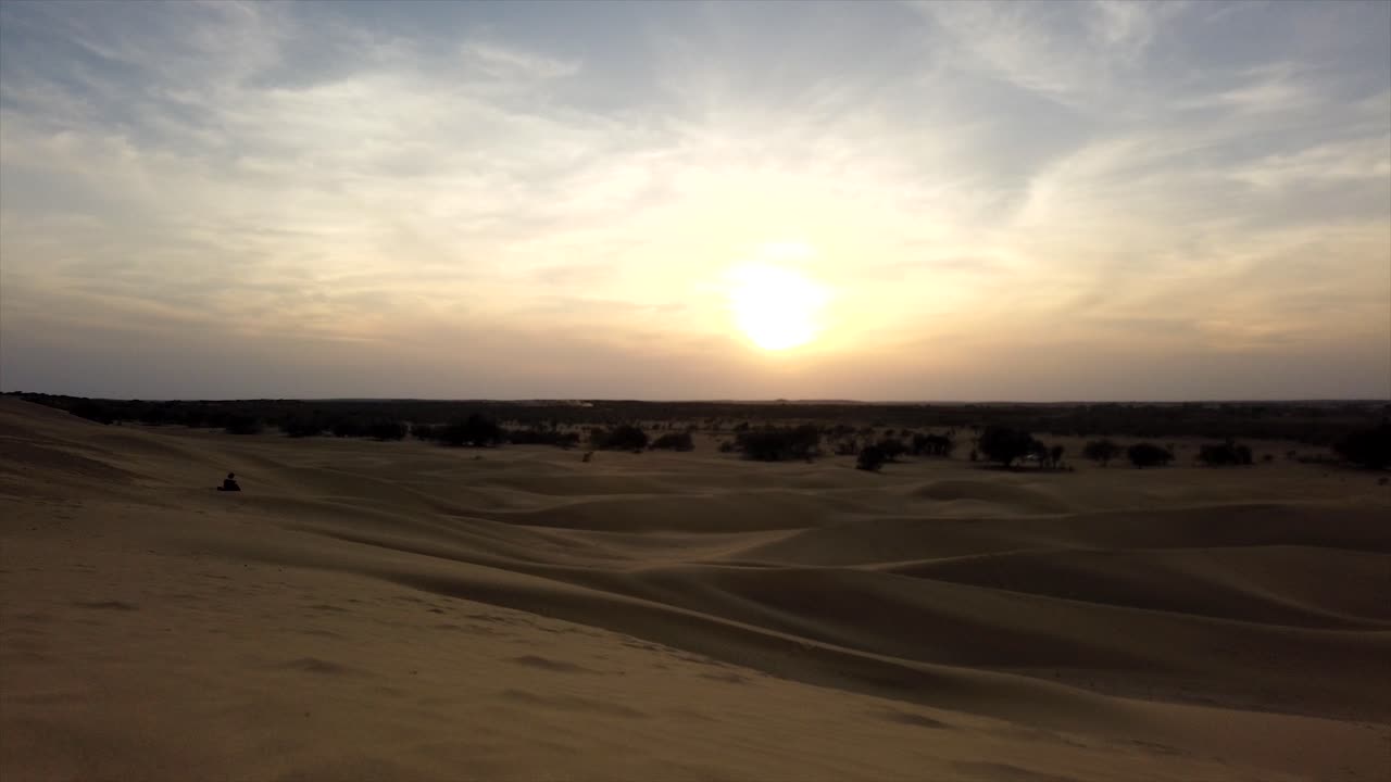 Motion Control Timelapse of Thar Desert at Sunset outside Jaisalmer, Rajasthan, India