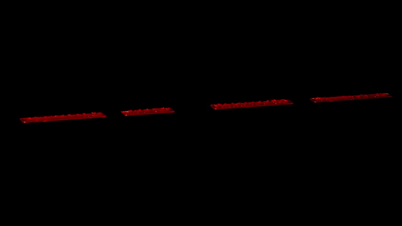 3d 프린터는 순수한 검은색 배경에 2022 년 새해 타임 프를 인쇄합니다.