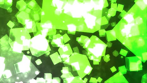 gráficos de movimiento de animación de partículas flotantes del cubo