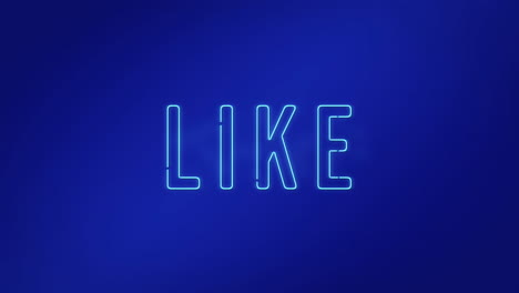 animación de banner de texto parecido a un neón contra un fondo de gradiente azul