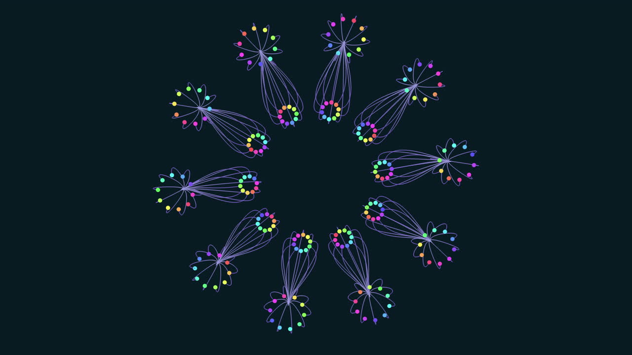 espiral vibrante de líneas brillantes