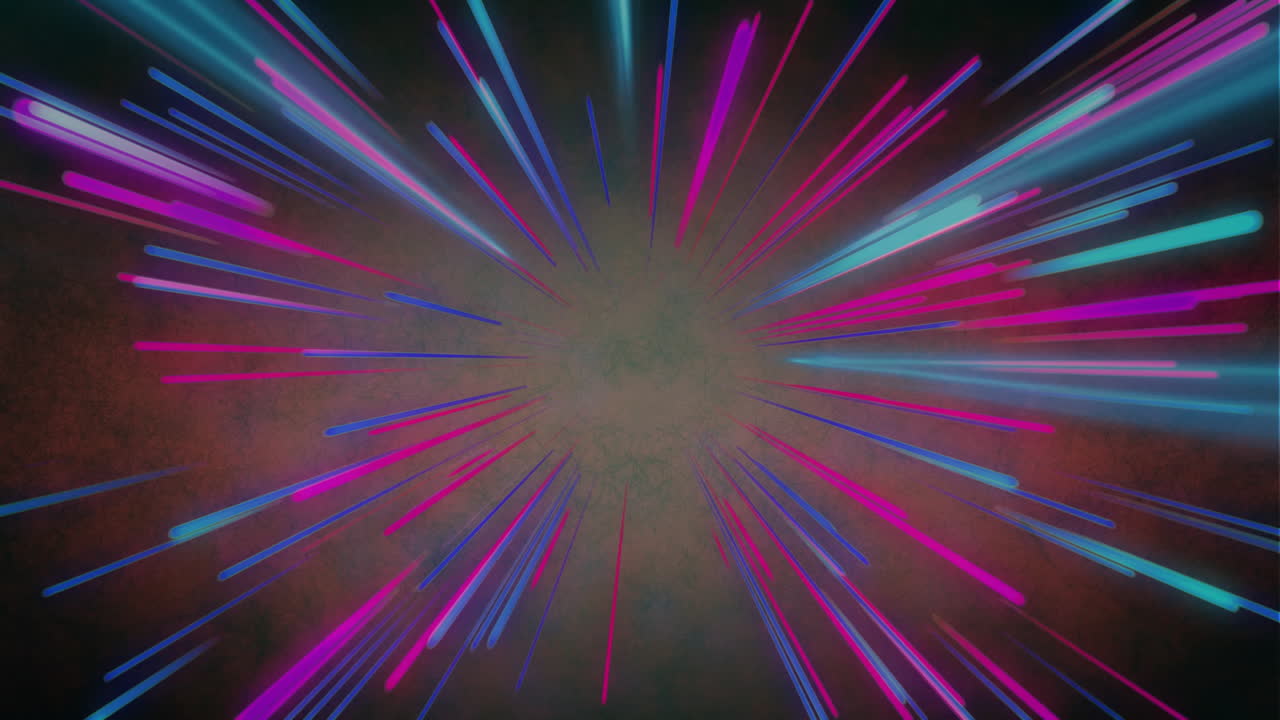 Animation of moving purple trails on black background