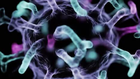 stunning visualization of microscopic organisms: an intricate journey through a colorful and complex world of microbial structures and their patterns