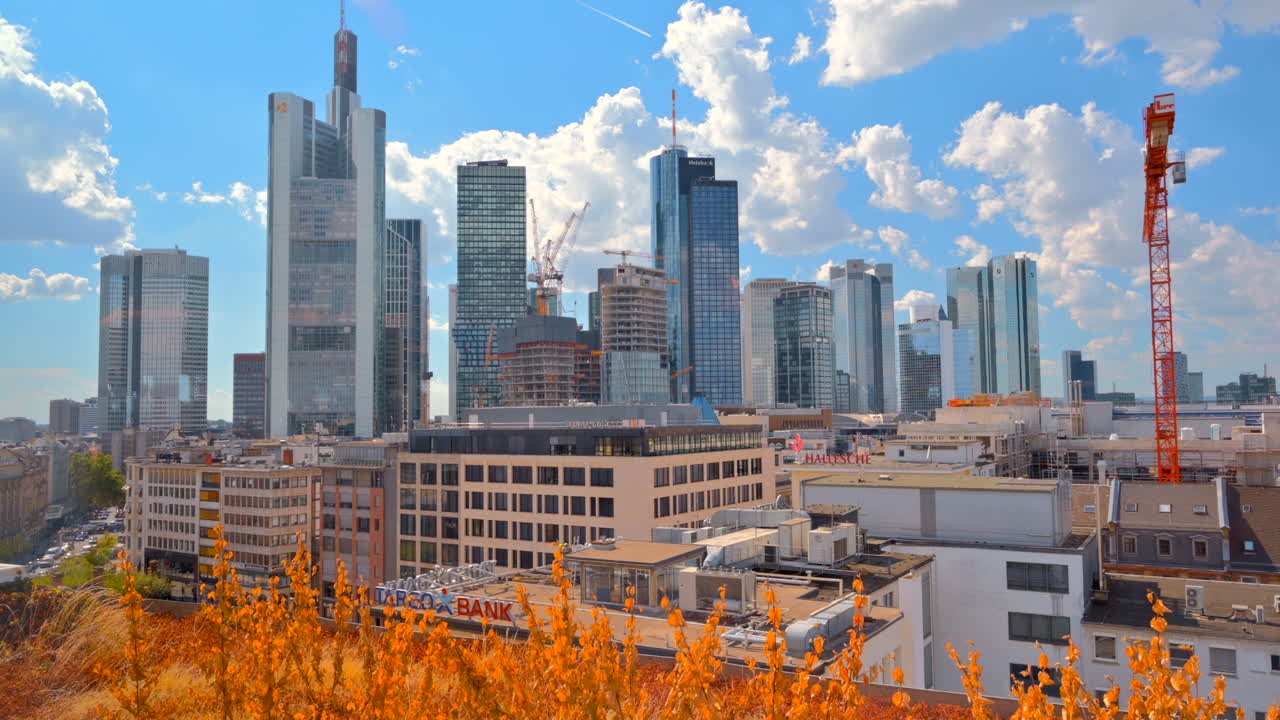 Frankfurt, Germany - November 13, 2022: View of the Four Frankfurt skyscraper project in the city