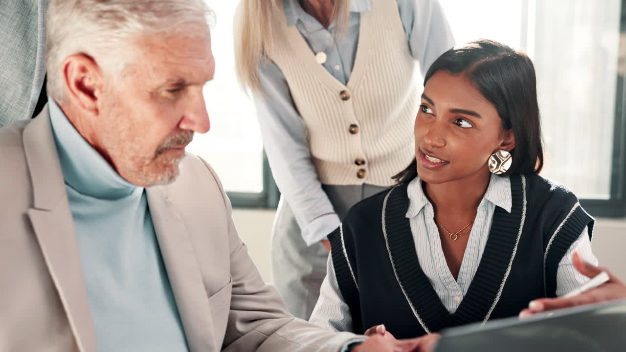 Business team collaborating in office