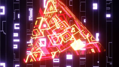 vj loop rotation of an abstract fiery pyramid.