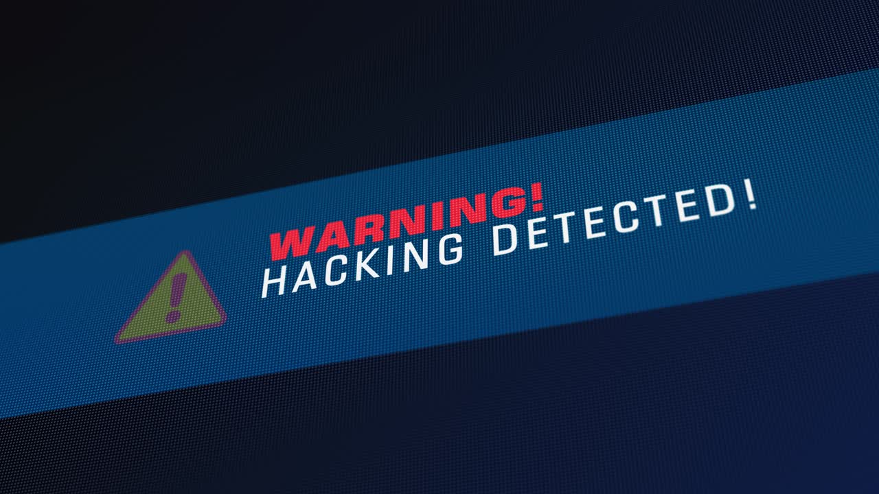 computer hacking warning detected! hacker warning notification