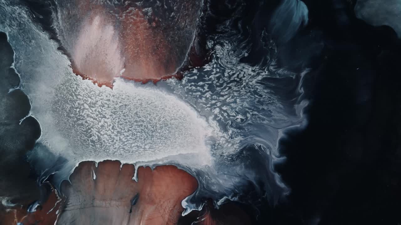 Ink Spreads On Resin Forming A Cosmic Image - Chemical Reactions