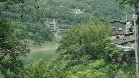 a peaceful small village by the river