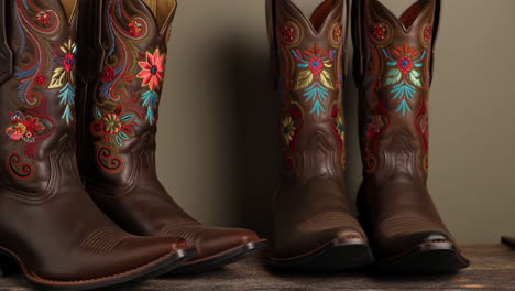 embroidered leather cowboy boots