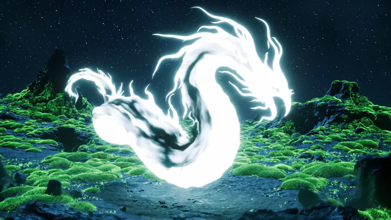 Mystical Glowing Sphere and Dragon