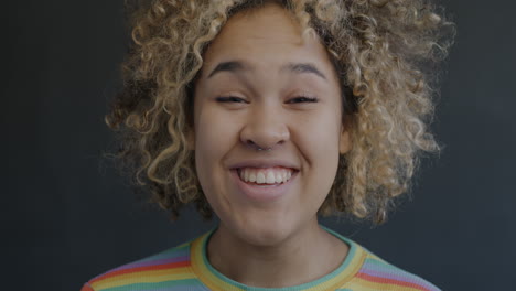 happy young woman smiling