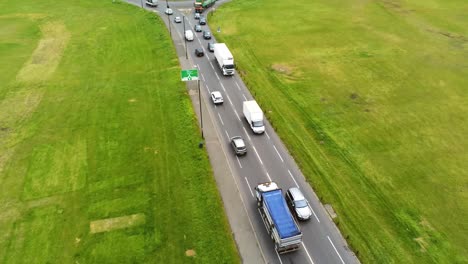 top view of the road