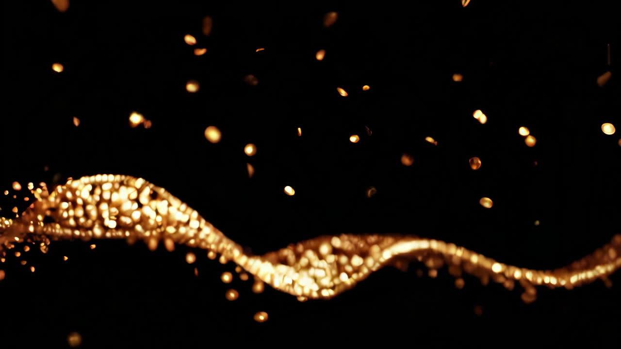 추상적 인 황금 입자