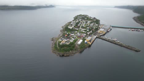 Aerlia-shot-of-Husøy-on-Senja-in-Norway-out-of-clouds-2|-Dji-Air2s