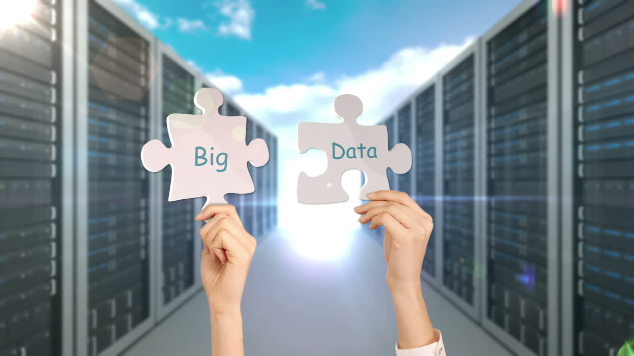 손을 잡고 퍼즐 조각