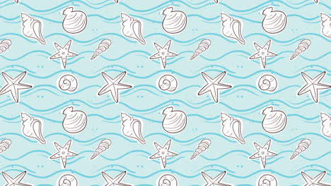 motion graphic of hand drawn summer pattern