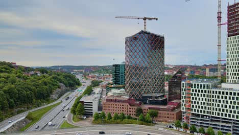 construction of modern high-rise buildings soon to rise at garda in gothenburg, sweden