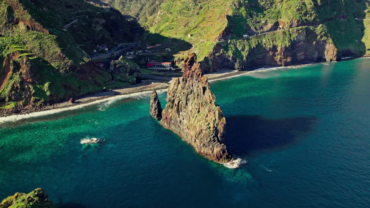 Coastal Rock Formation in a Tropical Island