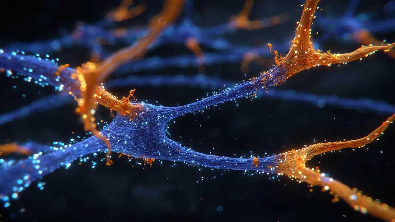 An Intricate Visualization of Neuronal Connections Showcasing the Dynamic Interplay of Neural Networks That Drive Cognitive Function and Communication