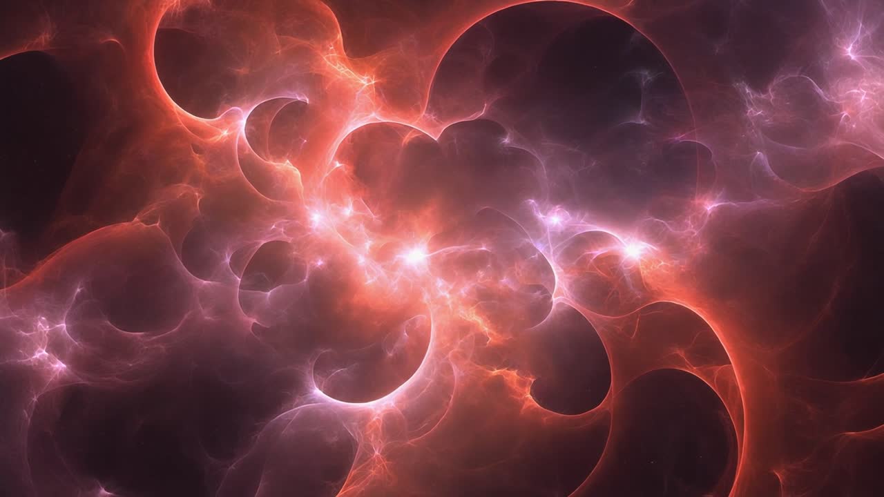 Flusso di Energia Frattale Astratta Luminosa nello Spazio