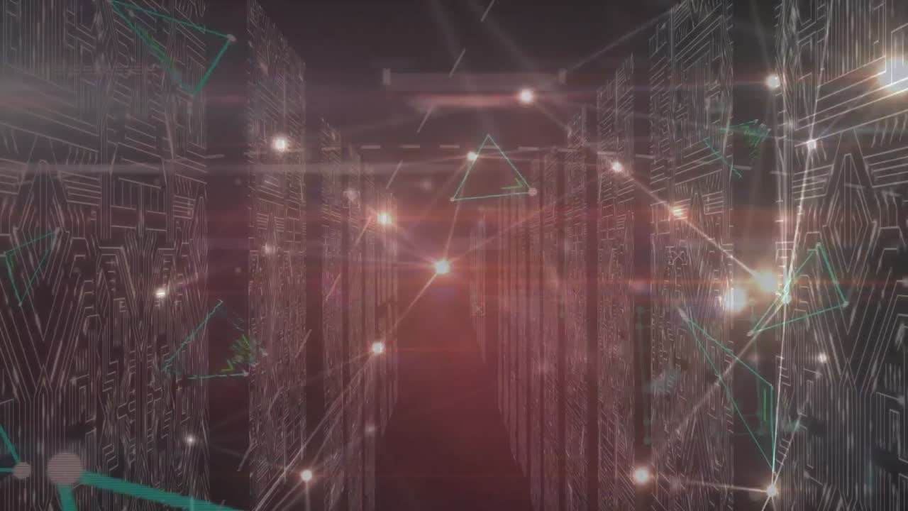 Animation of network of connections over integrated circuits in servers