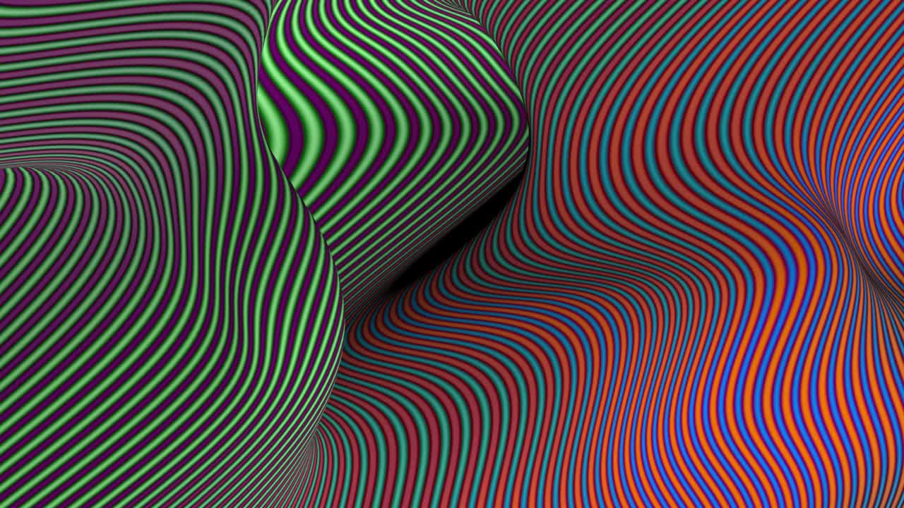 las rayas elásticas en 3d son un telón de fondo animado.