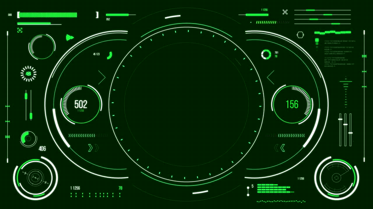 hud와 인포그래픽 요소를 가진 미래의 사용자 인터페이스