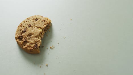 Video-of-biscuits-with-chocolate-over-white-background