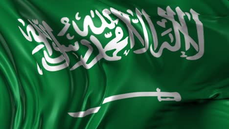 beautiful 3d animation of saudi arabia flag in loop mode