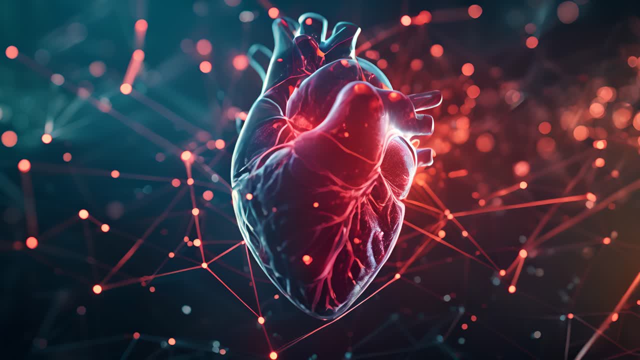 3D Rendered Heart with Network