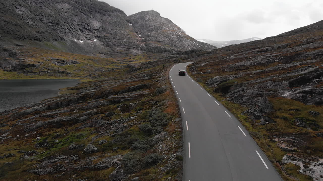 The Trollstigen road aerial landscapes in Norway