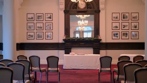 an empty wedding venue before the guests arrive