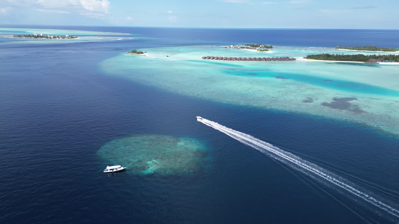 Aerial View of Luxury Resort in Maldives